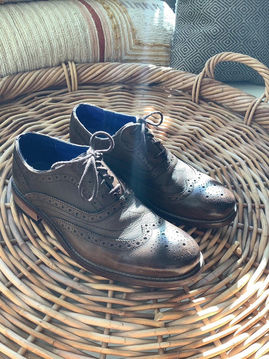 Ted Baker Guri 7 Brown Wingtip Leather Oxfords Dress Shoes  display picture 2