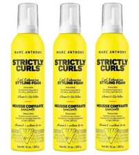 *PACK OF 3* Marc Anthony Strictly Curls Styling Foam Extra Hold Mousse 10 oz
