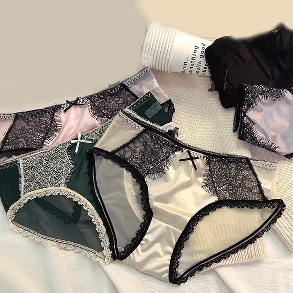 1Pc Womens Vintage Lace Trim Satin Knicker Panties Underwear Sheer Lingeries | eBay 1Pc Womens Vintage Lace Trim Satin Knicker Panties Underwear Sheer Lingeries | eBay