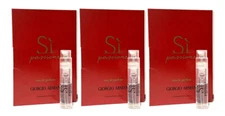3x Giorgio Armani Si Passione Women Sample 0.04 oz 1.2 ml Eau De Parfum Spray