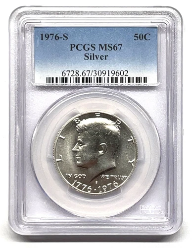 1976-S Kennedy Half Dollar PCGS MS67 - BiCentennial Reverse