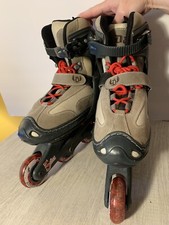 Dart Forward Inline Roller Blades tan Adjustable Size 5-8 Skates