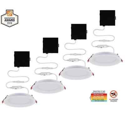 COMMERCIAL ELECTRIC 6'' SLIM LED RECESSED LIGHT KIT COLOR CHANGING 16 pack