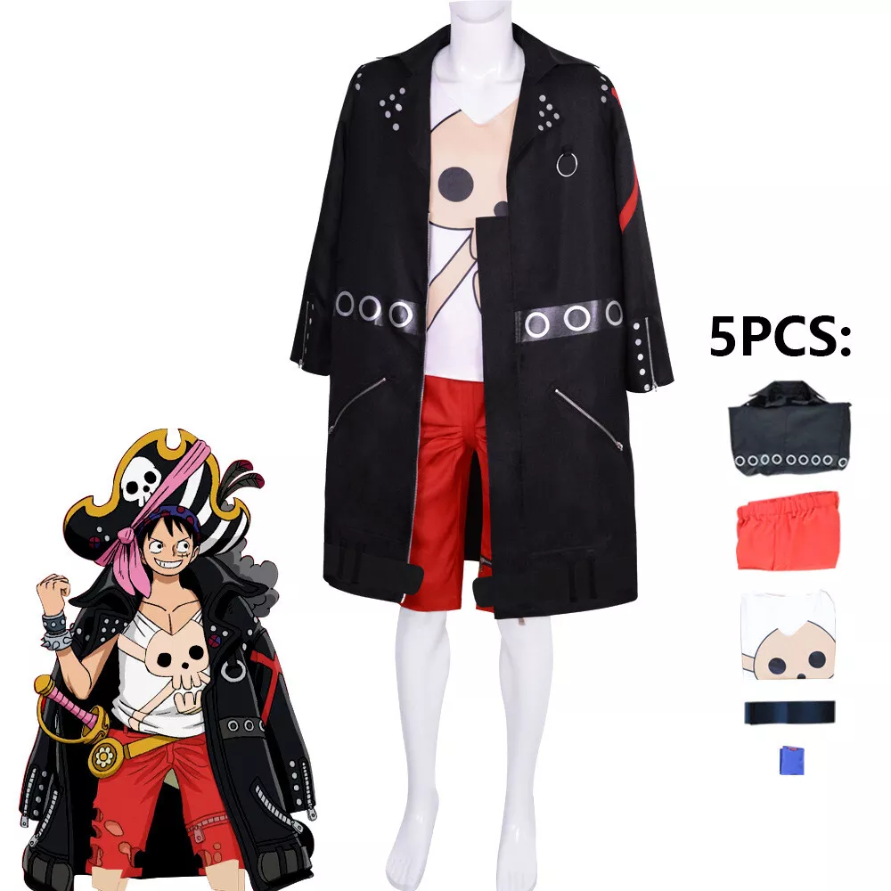 Men Kids Halloween Party One Piece Monkey·D·Luffy Suit Cosplay