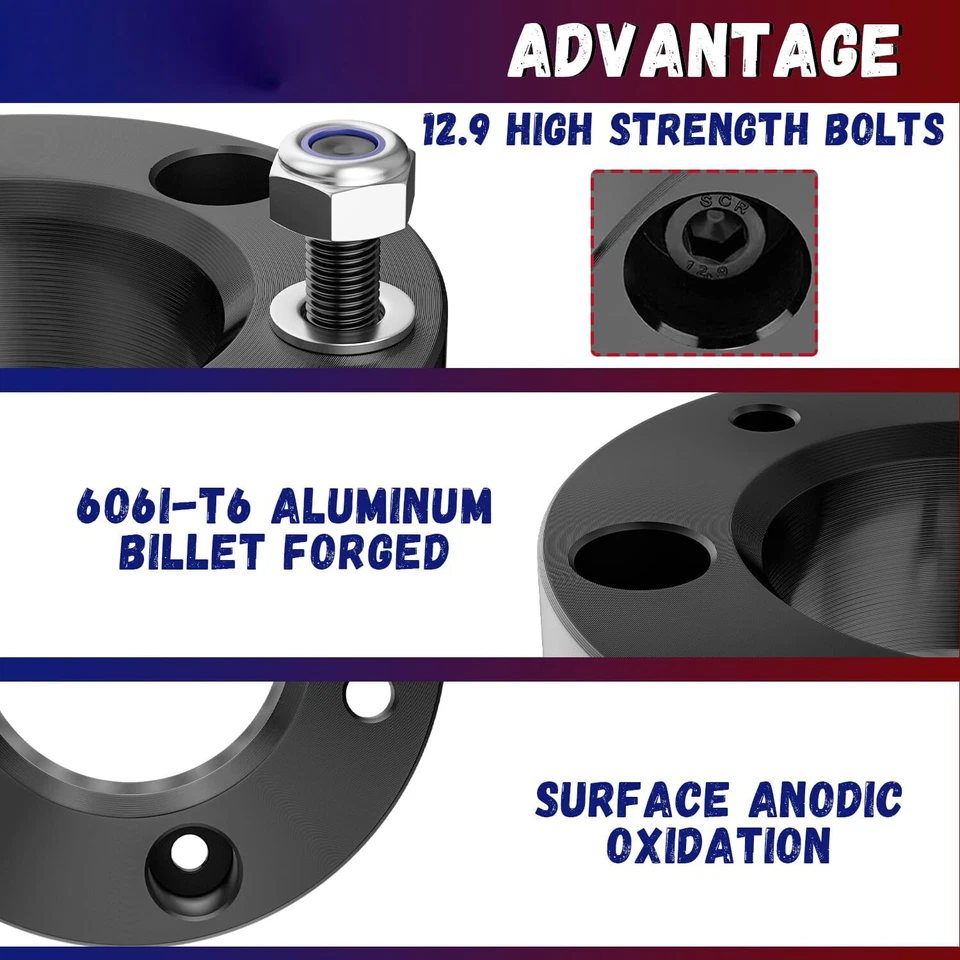 3" Front 2" Rear Ford F150 Leveling Kit Lift Kit For 2004-2020 Ford F150 2WD 4WD Foto 3 de 4