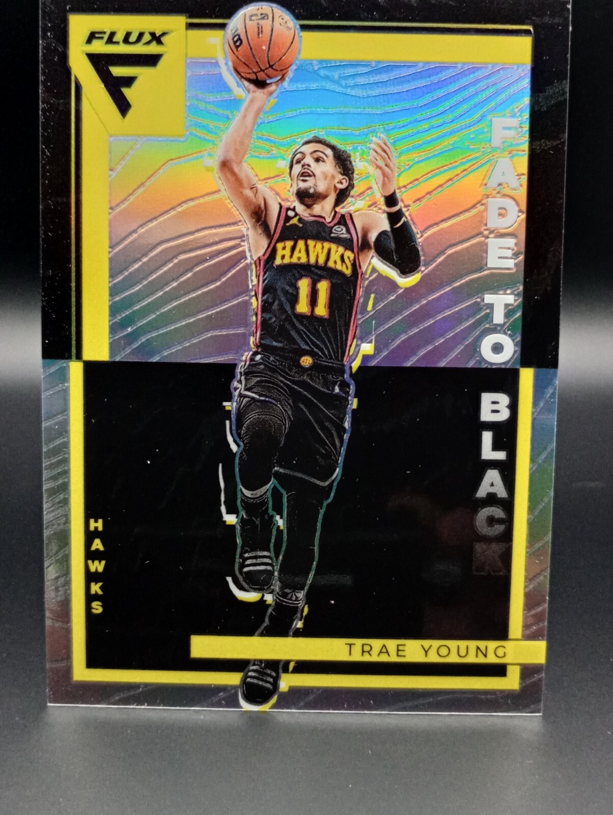 2022-23 Panini Flux Basketball Trae Young Fade To Black SSP CASE HIT