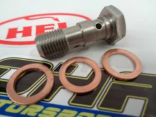 HEL Performance Stainless Steel Double Banjo Bolt Motorcycle Car Bike 3/8x24 UNF