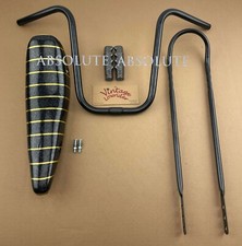 20" LOWIRDER SPARKLE BLACK GOLD STRIPE BANANA SEAT W/GRIPS, SISSYBAR & HADNLEBAR