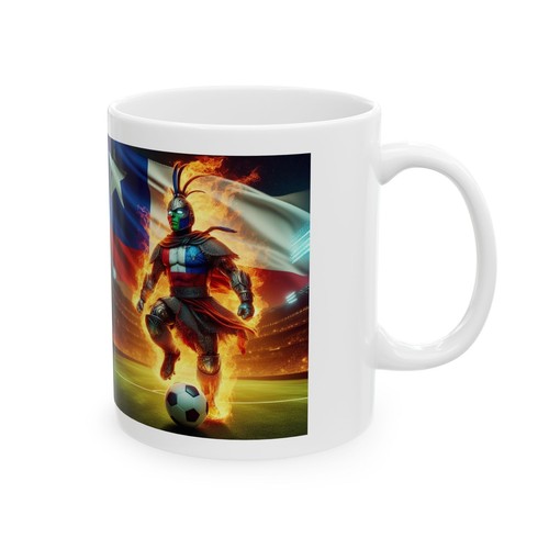 Taza de fútbol de cerámica Chile, - Imagen 5 de 5