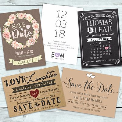 Personalisierte Save the Date Karten Hochzeit mit Umschlägen (W0)