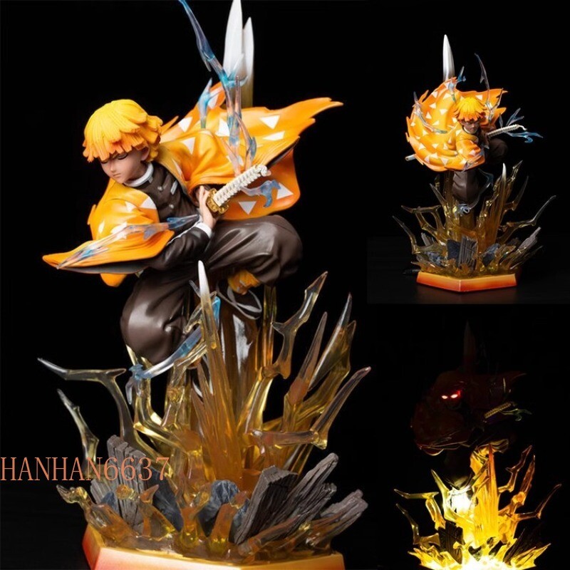 Figurine Kimetsu No Yaiba De 21cm Personnage De Dessin Animé Tueur De Demons Agatsuma Zenitsu Breath Of Thunder Jouets D Action Kamado Tanjirou