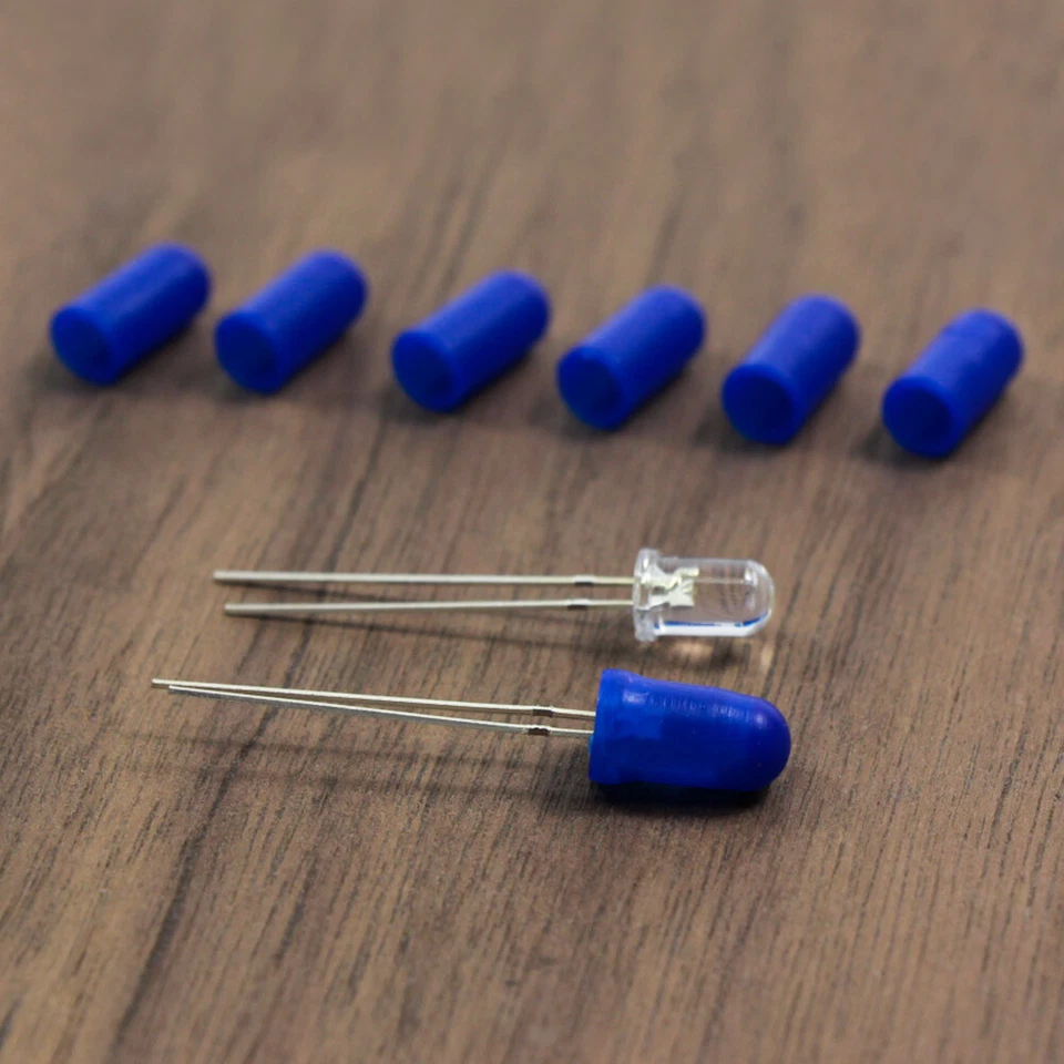 XPT02 100pcs Rubber Caps Covers for 5mm Grain of Wheat Bulbs LEDs Mixed Color - Image 4 of 4