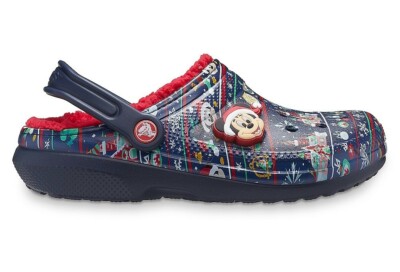 NEW DISNEY WORLD CHRISTMAS MICKEY CASTLE CROCS FLEECE LINED WINTER