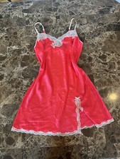 Vtg 90s Y2K Victoria  s Secret Lace Babydoll Coquette Cutesy Slip Size S 