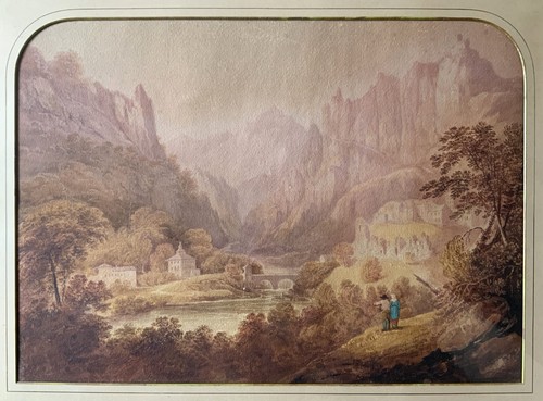 Pintura de paisaje grande original georgiana irlandesa georgiana alrededor de 1820 posiblemente - Imagen 2 de 10