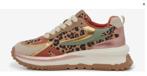Blowfish Malibu Sneaker Leo Donna Marrone Stampa Leopardo/Oro Rosa Metallizzato/Multi - Foto 2 di 9