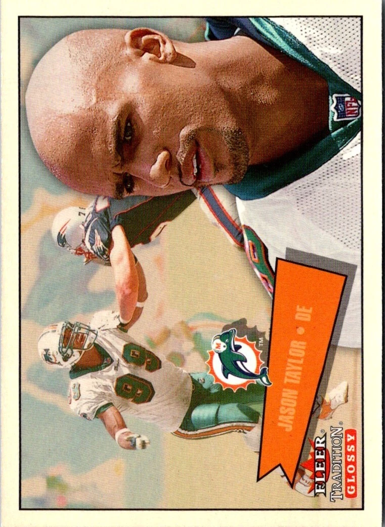 2001 Fleer Tradition Glossy Jason Taylor #263 Miami Dolphins Football Card