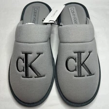 Calvin Klein Mens Xenith Gray Round Toe Low Top Slip On Slippers Size 11M
