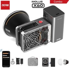 Zhiyun Molus X60 Combo LED Videoleuchte F&uuml;lllicht 2700-6500K mit Griff-Akku