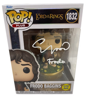 Elijah Wood Firmado Funko Plus Frodo Bolsones Señor de los Anillos Autógrafo Beckett