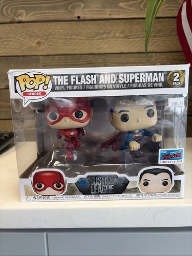 Funko Pop! The Flash and Superman 2 Pack DC 2018 Fall Convention Exclusive