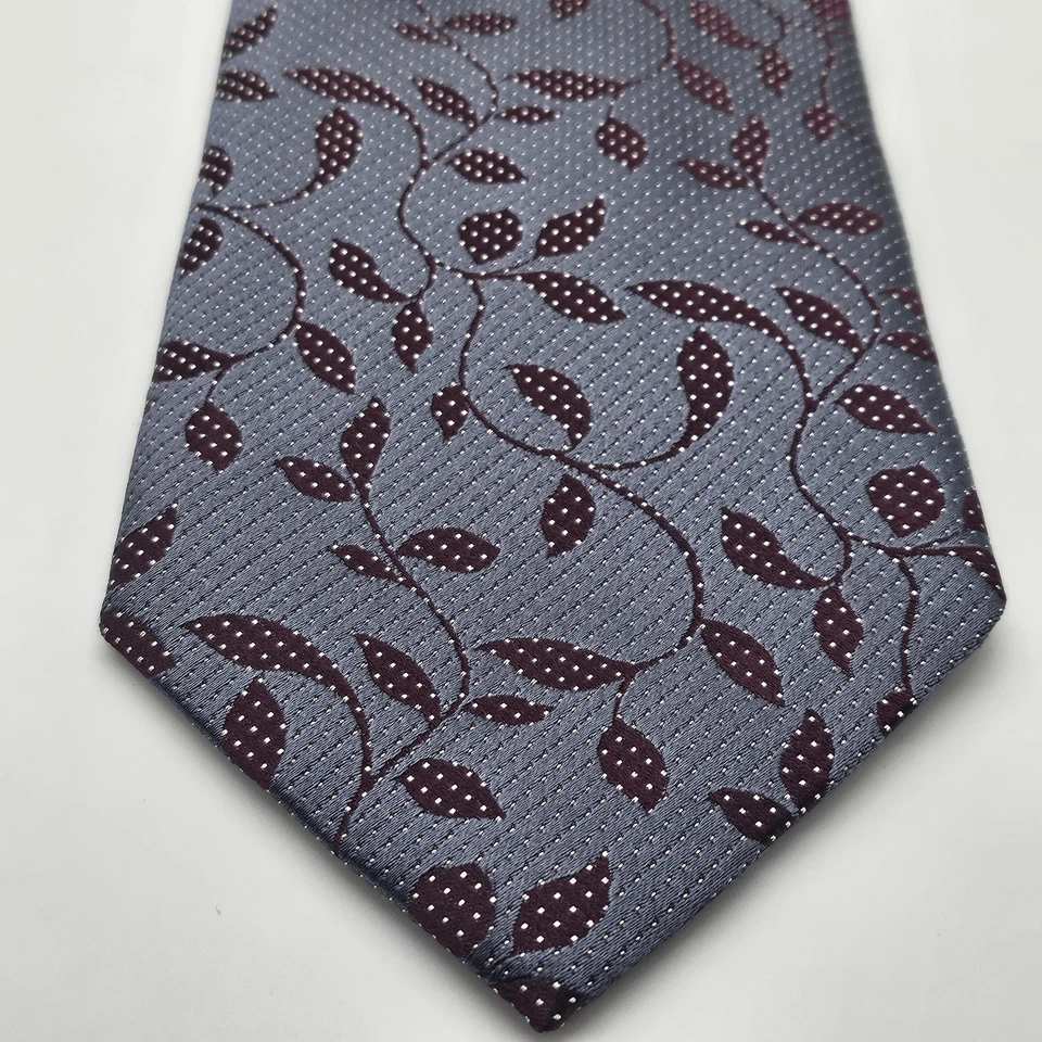 Gravata de pescoço Ermenegildo Zegna videira 100% seda feita na Itália 58 polegadas de comprimento 3,5 polegadas de largura - Imagem 3 de 4