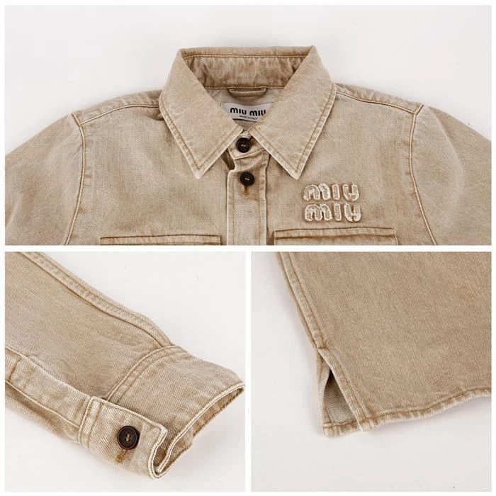 Camicia denim logo Miu Miu 100917105