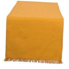 Everyday Collection, Fringed Solid Table Runner, 14x108" Pumpkin Spice