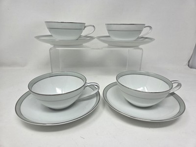 4 Noritake 5813 Lucille Cup and Saucer Sets