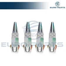 4x Spike Bullet Valve Stem Caps Cover Tire Wheel Screw-on Metal Aluminum Pointed