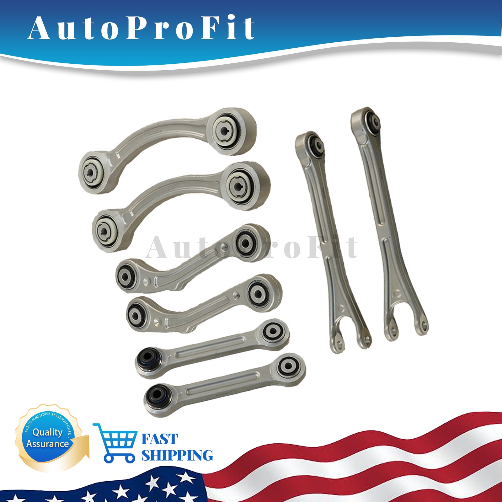 NEW 8PCS Rear Suspension Control Arm Set For Maserati Ghibli Quattroporte 14-16