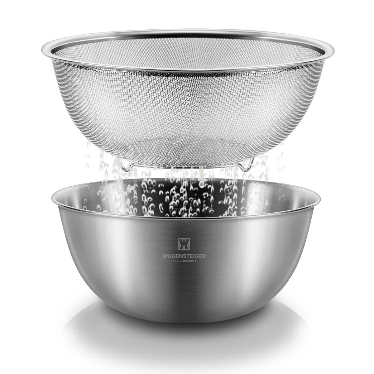 Stainless Steel Mixing Bowl and 3-Legged Colander Set, Multipurpose Kitchen B...
