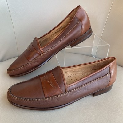 Bally Maestro Penny Loafers Slip On Dress Shoes Mens 11M Brown Leather Classic
