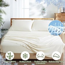 6 Piece Premium Bamboo Sheet Set, Deep Pockets, 50 Colors, 2200 Count, Soft