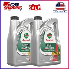2 Pack, Castrol GTX Full Synthetic High Mileage 5W-30 Motor Oil, 5 Quarts