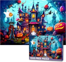 1000 Pieces Puzzle for Adults, Halloween, Horror Haunted House Puzzle... 