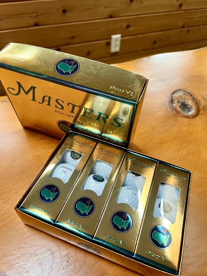 RARO! Bolas Titleist PROV1 2017 Berkmen's Place Masters Augusta National Logo Foto 3 de 4