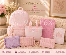    LoveShackFancy x Yoobi Target 7 Pc Stationery Bundle Backpack Tote Planner  