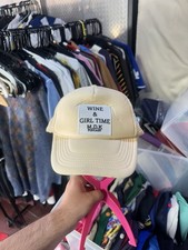 Wine and Girl Time Podcast Trucker Hat Snap Back Rare Vintage 90s Y2K Cap