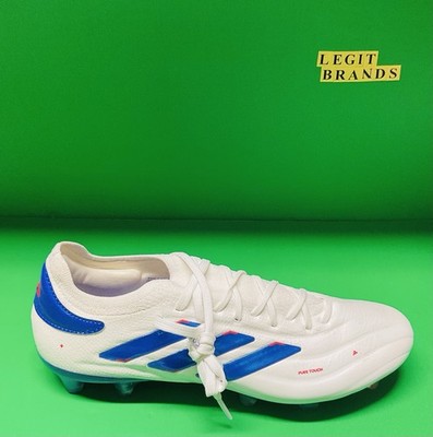 New Adidas Copa Pure 2 Elite Knit FG Soccer Cleat White Blue IG6397 Mens