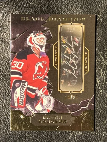 MARTIN BRODEUR 2018-19 Upper Deck Black Diamond Auto 18/25 #BDB-MB