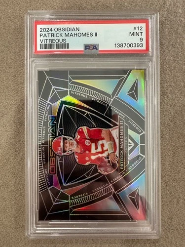 Patrick Mahomes II 2024 Panini Obsidian Vitreous PSA 9 Mint