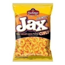 Bachman Jax Cheddar Cheese Puffed Curls 8.5 Oz (2 Bags)