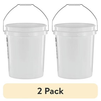 #ad 2 pack United Solutions 5 Gallon Round Utility Bucket Comfort Handle Plastic $5.49