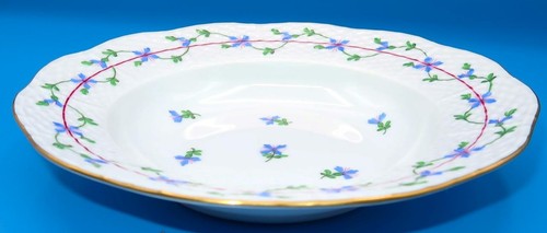 Herend, Hungary, BLUE GARLAND, 504 Rimmed Soup Bowl, 8"