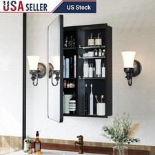 Recessed Medicine Cabinet W/ Adjustable Shelves Tempered Mirror Bathroom Storage