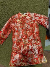 Little Girl Chinese New Year Traditional QIPAO Red Costume Dress Premium SZ 5-6