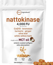 Nattokinase 240 Softgels, 200Mg 4,000 FU per Serving  7-In-1 Ultra Absorption
