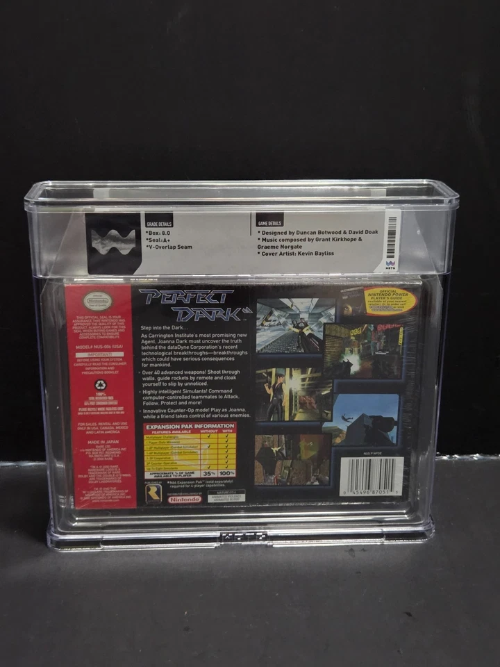 Perfect Dark ~ Nintendo 64 ~ N64 ~ WATA Graded 8.0 ~ A+ ~ CIB ~ MIB ~ VERY RARE - Image 4 of 4