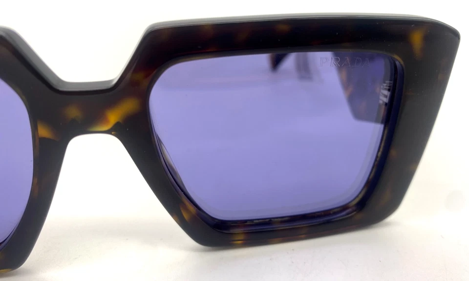 Prada SPR 23Y 2AU-05Q Women's Sunglasses Black & Brown Frames w/ Dark Blue Lense - Image 4 of 4